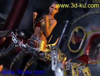 3D打印模型Spider Mech for Genesis 8 and 8.1 Female的图片