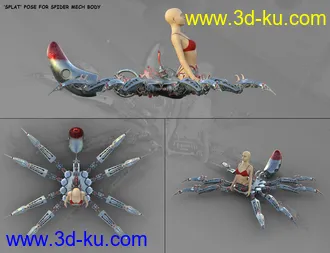 3D打印模型Spider Mech for Genesis 8 and 8.1 Female的图片