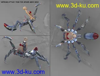 3D打印模型Spider Mech for Genesis 8 and 8.1 Female的图片