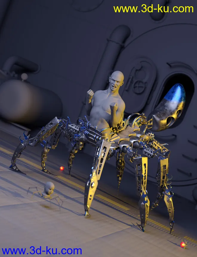 Spider Mech for Genesis 8 and 8.1 Male模型的图片2