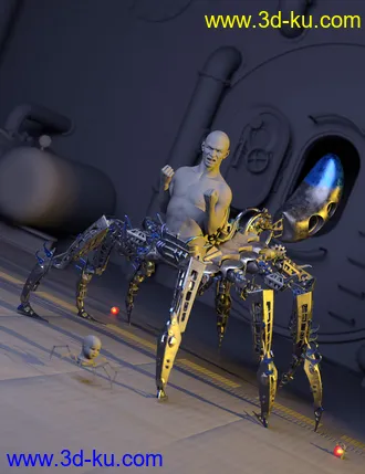 3D打印模型Spider Mech for Genesis 8 and 8.1 Male的图片