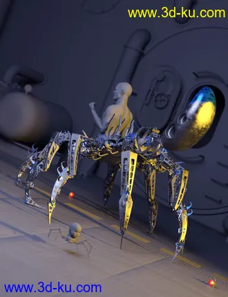 3D打印模型Spider Mech for Genesis 8 and 8.1 Male的图片