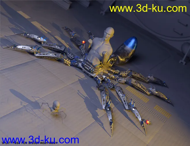 Spider Mech for Genesis 8 and 8.1 Male模型的图片4