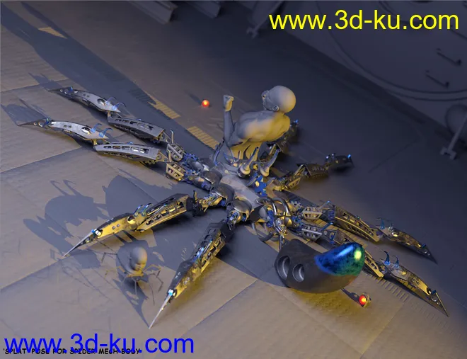 Spider Mech for Genesis 8 and 8.1 Male模型的图片5