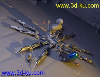 3D打印模型Spider Mech for Genesis 8 and 8.1 Male的图片