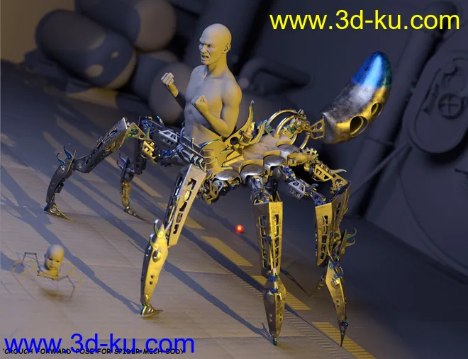 Spider Mech for Genesis 8 and 8.1 Male模型的图片6