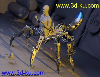 3D打印模型Spider Mech for Genesis 8 and 8.1 Male的图片