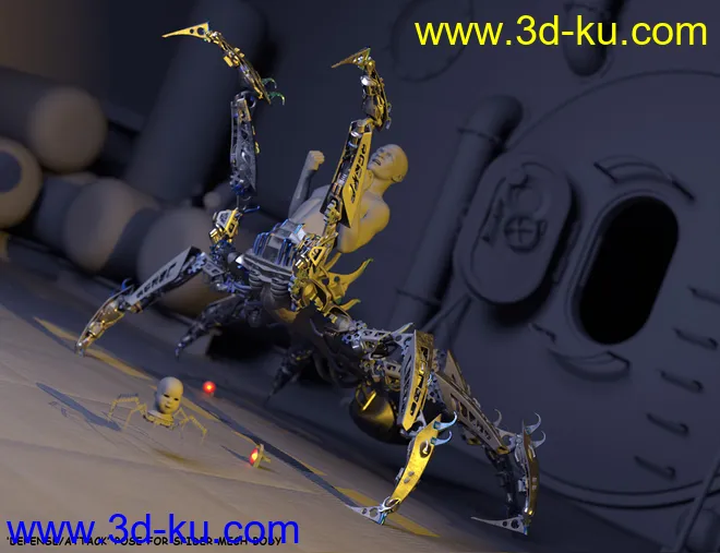 Spider Mech for Genesis 8 and 8.1 Male模型的图片8