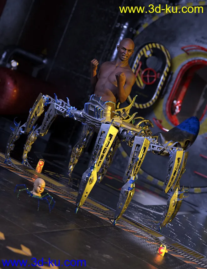 Spider Mech for Genesis 8 and 8.1 Male模型的图片9