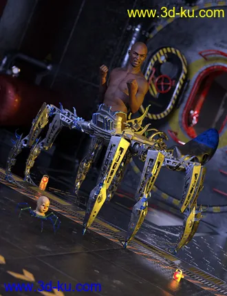 3D打印模型Spider Mech for Genesis 8 and 8.1 Male的图片