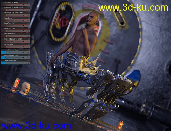 Spider Mech for Genesis 8 and 8.1 Male模型的图片10