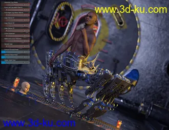 3D打印模型Spider Mech for Genesis 8 and 8.1 Male的图片
