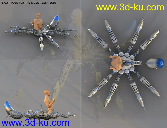 Spider Mech for Genesis 8 and 8.1 Male模型的图片11