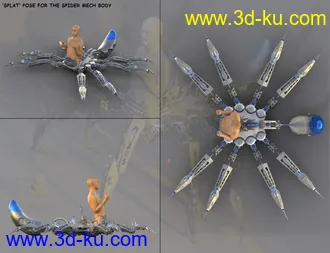 3D打印模型Spider Mech for Genesis 8 and 8.1 Male的图片