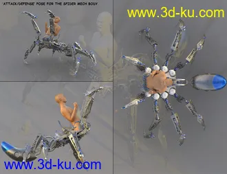 3D打印模型Spider Mech for Genesis 8 and 8.1 Male的图片