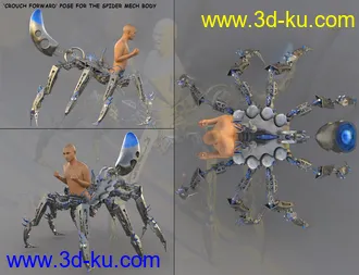 3D打印模型Spider Mech for Genesis 8 and 8.1 Male的图片