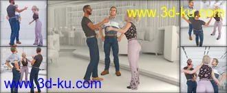 3D打印模型Standing Conversation Poses for Genesis 8的图片