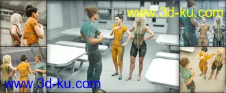 3D打印模型Standing Conversation Poses for Genesis 8的图片