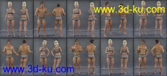 3D打印模型Standing Conversation Poses for Genesis 8的图片