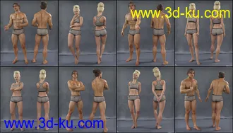 3D打印模型Standing Conversation Poses for Genesis 8的图片