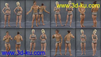 3D打印模型Standing Conversation Poses for Genesis 8的图片