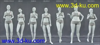 3D打印模型Standing Conversation Poses for Genesis 8的图片