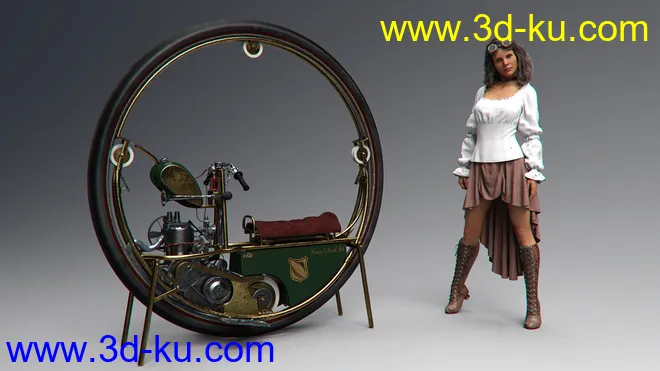 Steampunk MonoWheel模型的图片2