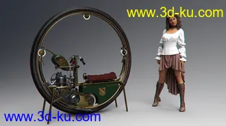 3D打印模型Steampunk MonoWheel的图片