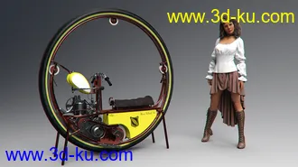 3D打印模型Steampunk MonoWheel的图片