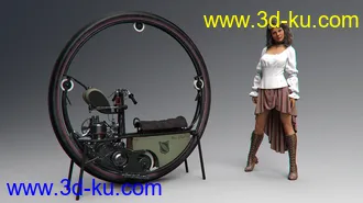 3D打印模型Steampunk MonoWheel的图片