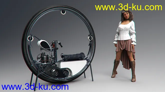 Steampunk MonoWheel模型的图片5