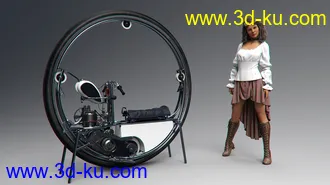 3D打印模型Steampunk MonoWheel的图片