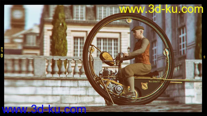 Steampunk MonoWheel模型的图片6