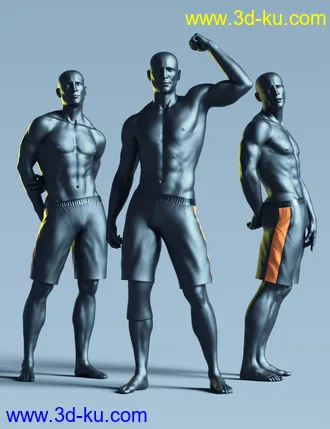 3D打印模型Still Standing Poses for Genesis 8 Male的图片
