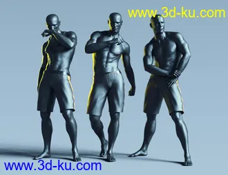 3D打印模型Still Standing Poses for Genesis 8 Male的图片