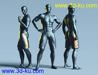 3D打印模型Still Standing Poses for Genesis 8 Male的图片