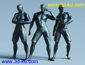 3D打印模型Still Standing Poses for Genesis 8 Male的图片