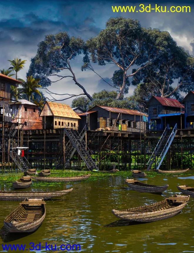 Stilt Houses模型的图片1