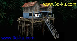 3D打印模型Stilt Houses的图片