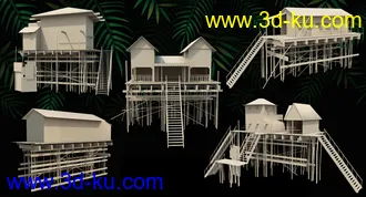 3D打印模型Stilt Houses的图片