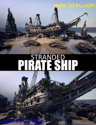 3D打印模型Stranded Pirate Ship的图片
