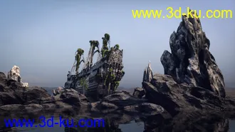 3D打印模型Stranded Pirate Ship的图片