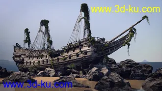 3D打印模型Stranded Pirate Ship的图片