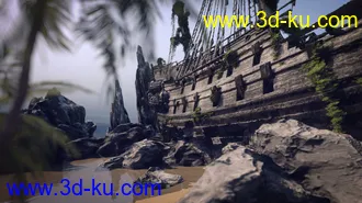 3D打印模型Stranded Pirate Ship的图片
