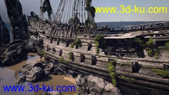 3D打印模型Stranded Pirate Ship的图片