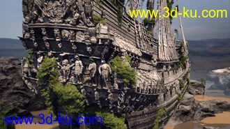 3D打印模型Stranded Pirate Ship的图片