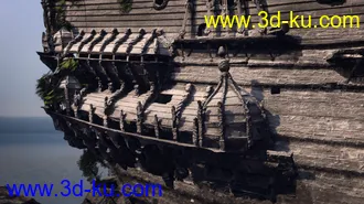 3D打印模型Stranded Pirate Ship的图片