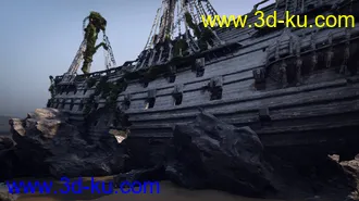 3D打印模型Stranded Pirate Ship的图片