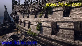 3D打印模型Stranded Pirate Ship的图片