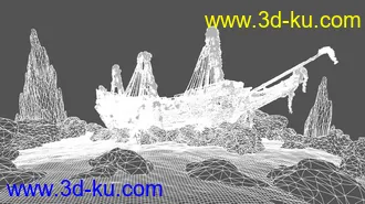 3D打印模型Stranded Pirate Ship的图片